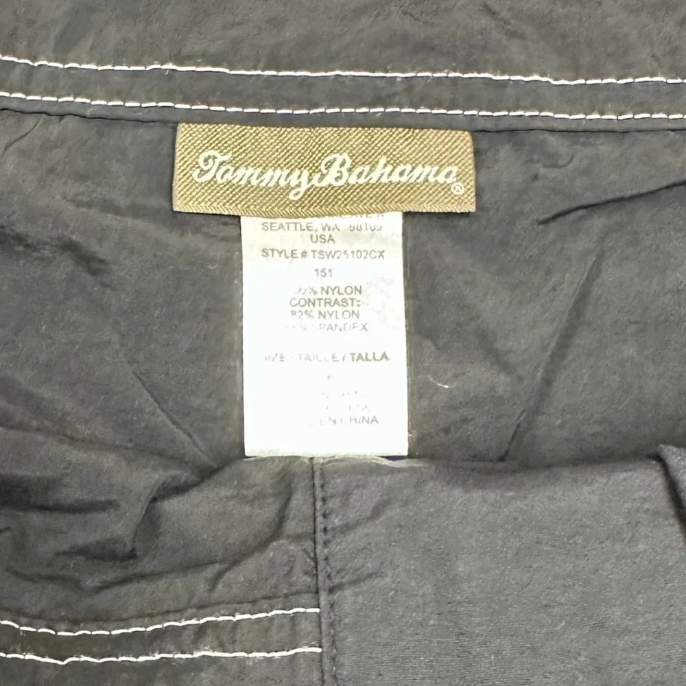 Tommy Bahama Swim Trunks‎ Cargo Pockets Quick Dry Black Swim Shorts 2X